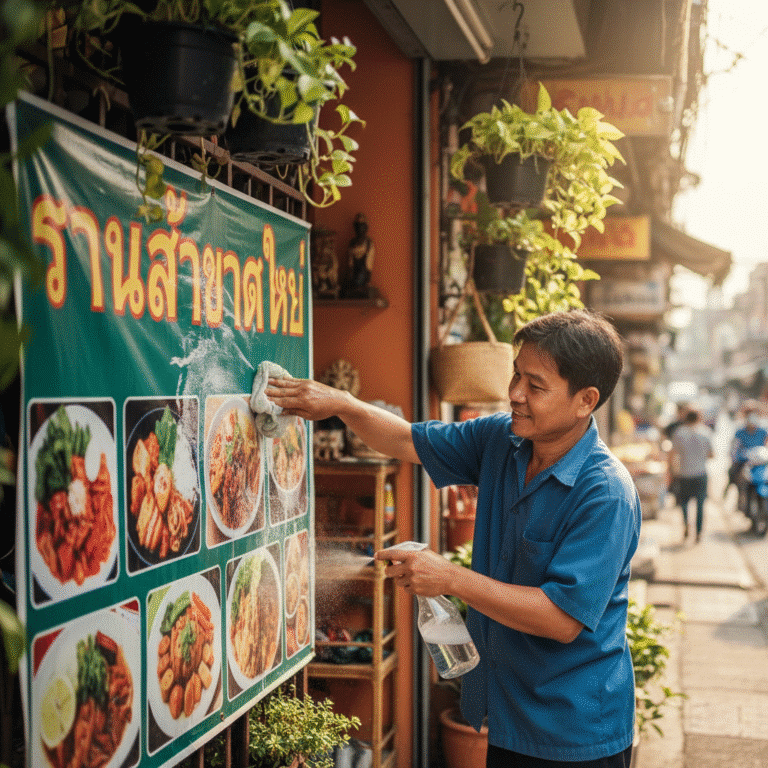 3 วิธีดูแลป้ายไวนิลหน้าร้าน ให้สีสดเหมือนใหม่ข้ามปี