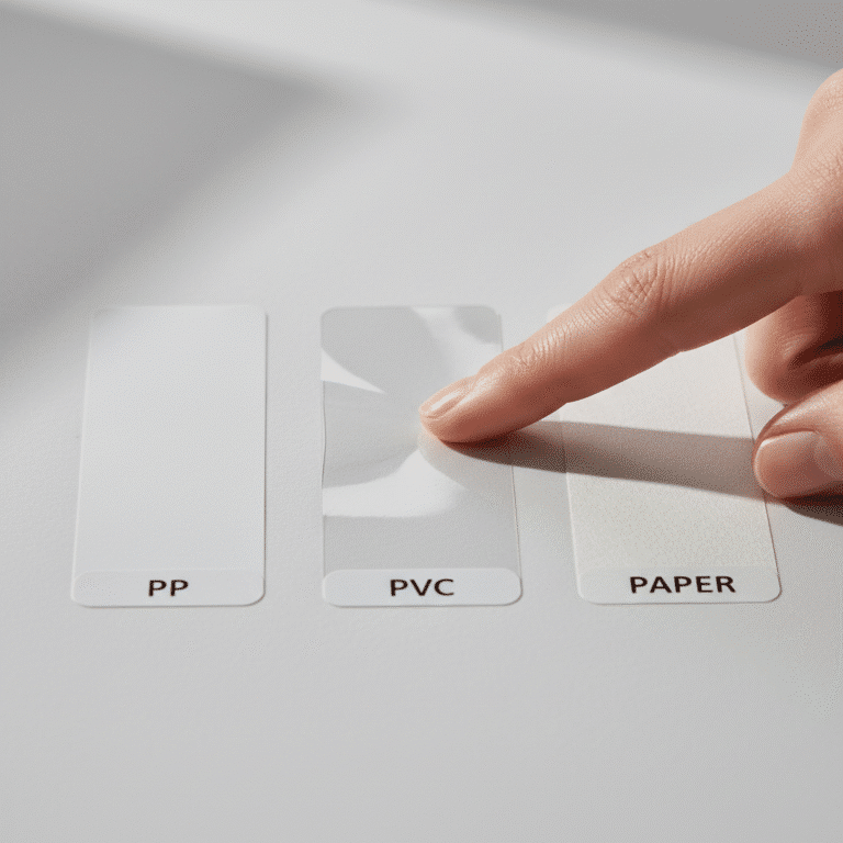 PP, PVC, หรือกระดาษ? เลือกชนิดสติ๊กเกอร์ให้ถูก ไม่ขาดทุน