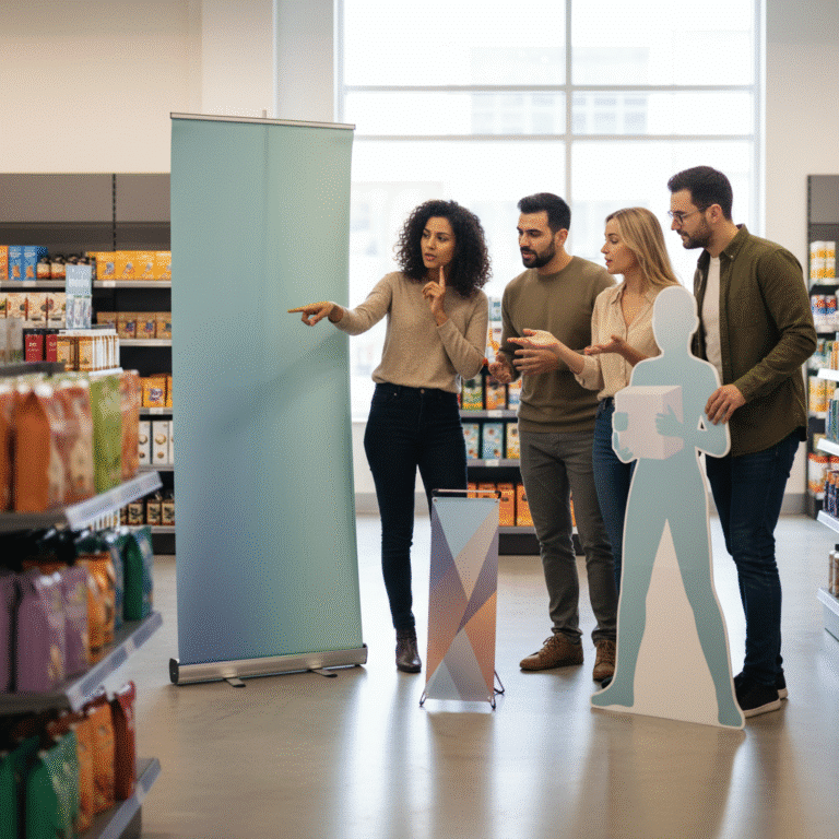 เลือกป้ายโปรโมชั่น: Roll-up, Standee, X-Stand ต่างกันยังไง?