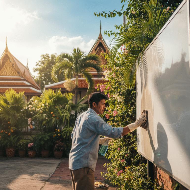 ยืดอายุไวนิล! 5 วิธีดูแลป้ายโฆษณาสู้แดดสู้ฝนเมืองไทย