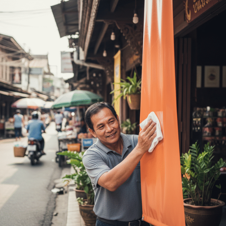ยืดอายุ ‘ป้ายไวนิล’ ร้านคุณ! 5 ทริคง่ายๆ ทนแดดทนฝน