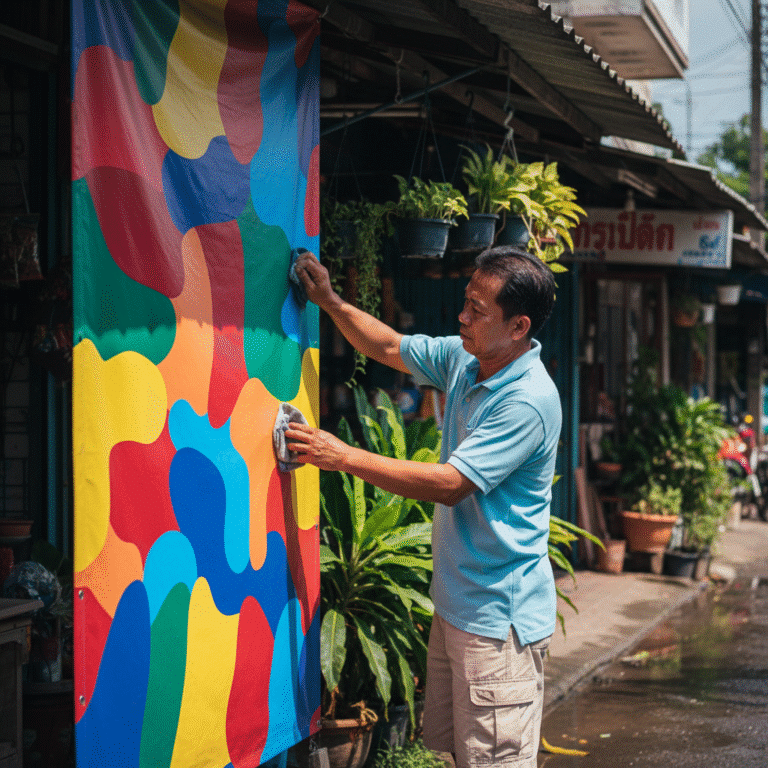 แดดแรง-ฝนตกหนัก? 5 วิธีดูแลป้ายไวนิลให้สีสดนานข้ามปี