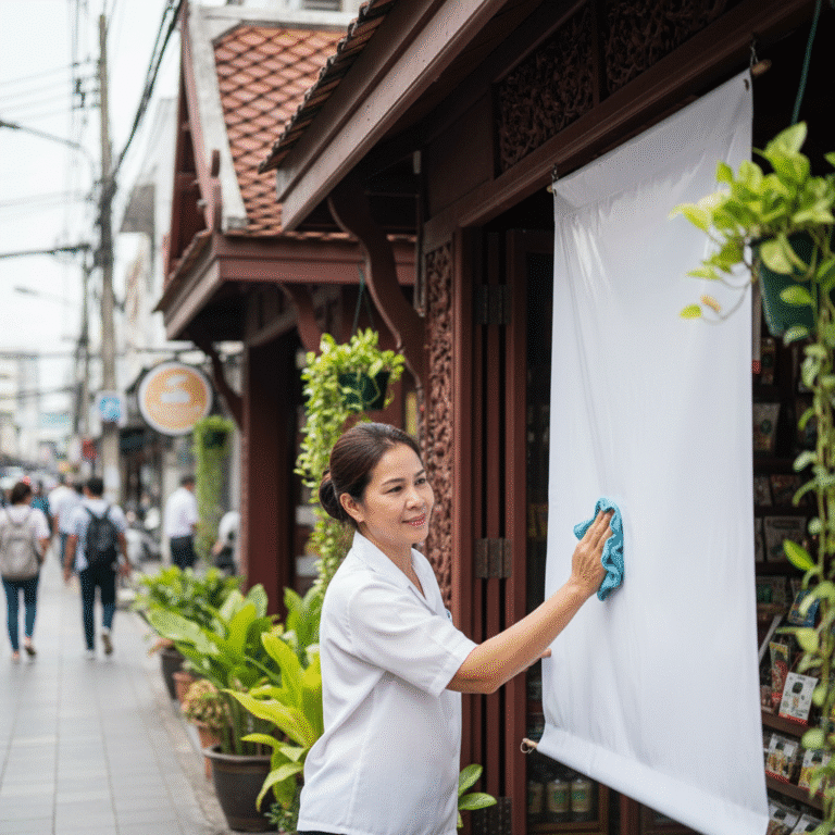 ยืดอายุ ‘ป้ายไวนิล’ 5 วิธีดูแลให้สีสด ทนแดดทนฝน