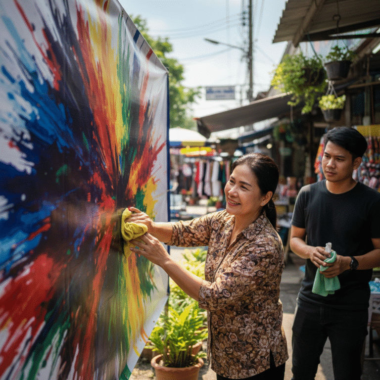 ป้ายไวนิลทนแดดทนฝน! 5 วิธีดูแลให้สีสดสวยนานข้ามปี