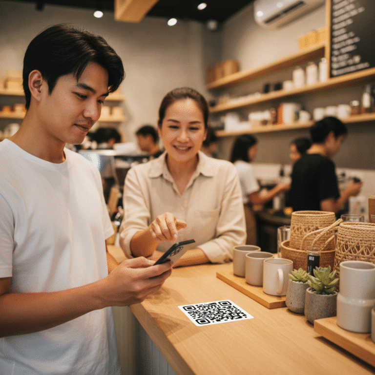 Phygital Marketing: ใช้สติ๊กเกอร์ QR Code ดึงลูกค้าเข้าร้าน