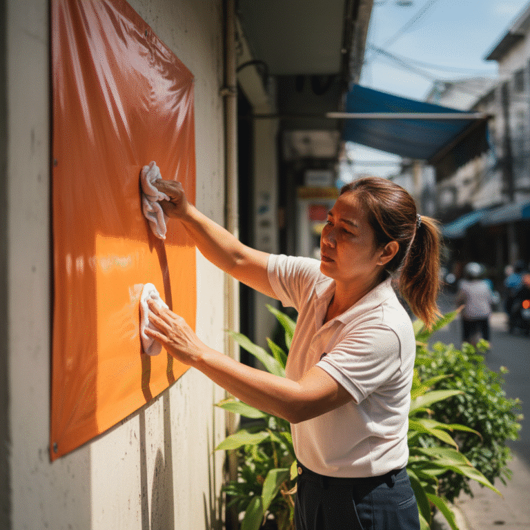 ยืดอายุ “ป้ายไวนิล” สู้แดดฝนเมืองไทย ดูแลยังไงให้สีสดทนทาน