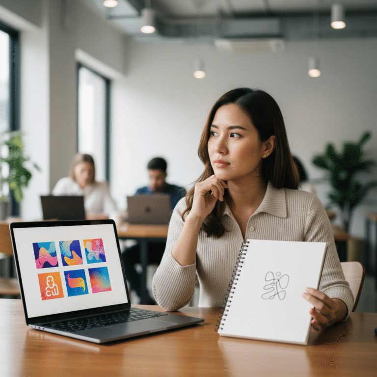 AI ออกแบบโลโก้: SME ควรใช้หรือจ้างกราฟิกดี?