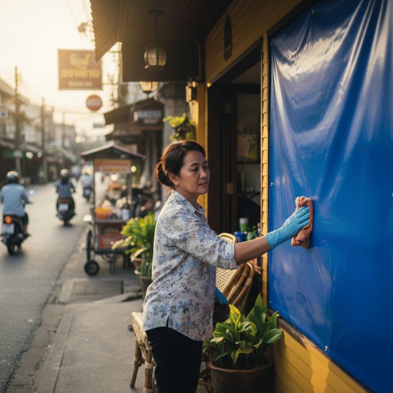 ยืดอายุ ‘ป้ายไวนิล’: 5 วิธีดูแลให้สีสด ทนแดดทนฝน