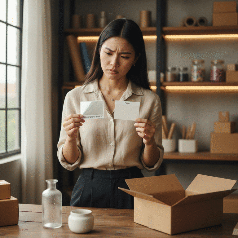 สติ๊กเกอร์กันน้ำ vs กระดาษ: SME ควรเลือกแบบไหน?