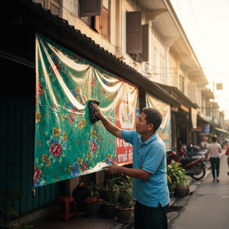ยืดอายุ ‘ป้ายไวนิล’ สู้แดดฝนเมืองไทย: 5 วิธีดูแลสุดง่าย
