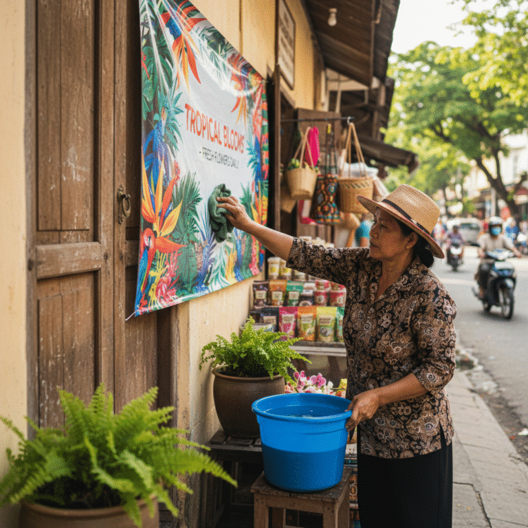 ยืดอายุงานพิมพ์! 5 วิธีดูแลป้ายไวนิลและสติ๊กเกอร์หน้าร้าน