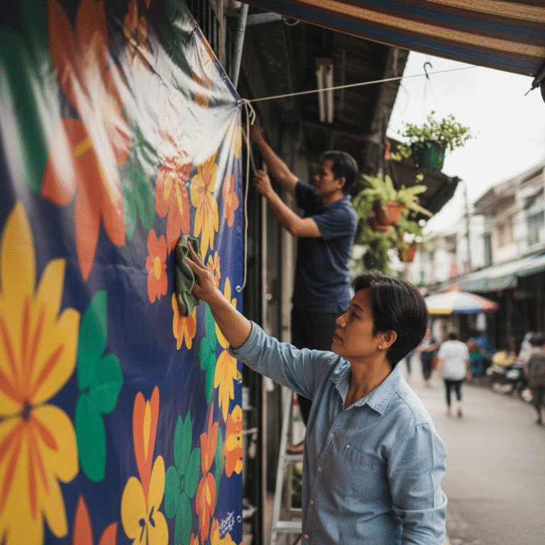 ยืดอายุ ‘ป้ายไวนิล’ 5 วิธีดูแลให้สีสด ไม่ซีดจาง