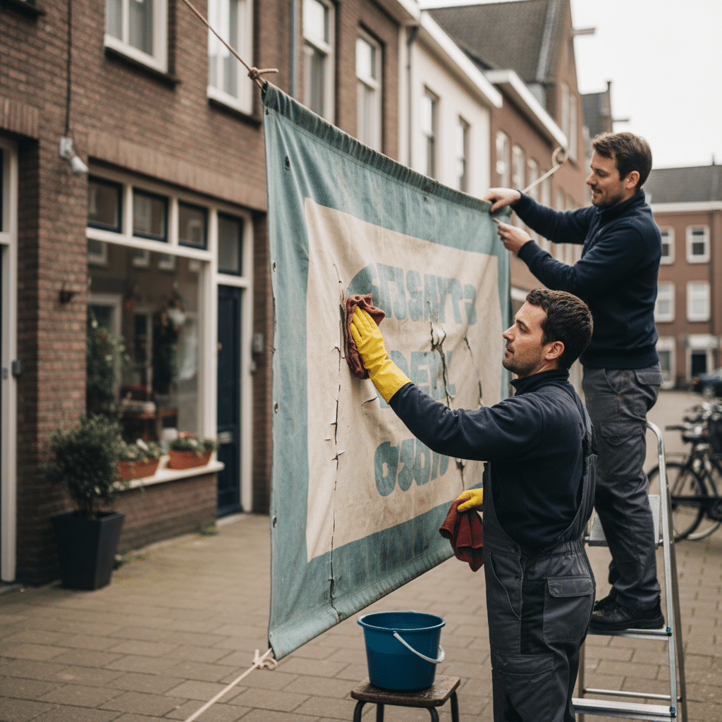 ป้ายไวนิลสีซีด? 5 วิธีดูแลป้ายโฆษณาให้สีสดทนนาน - vinyl-banner-maintenance-tips