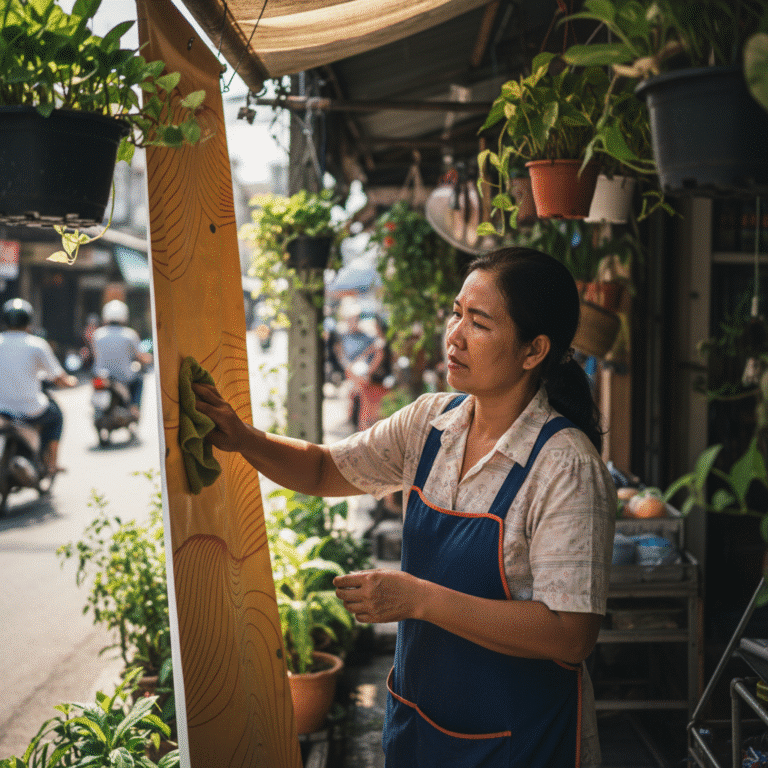ยืดอายุ ‘ป้ายไวนิล’ ร้านค้า: 5 วิธีดูแลรับหน้าฝน-แดดแรง