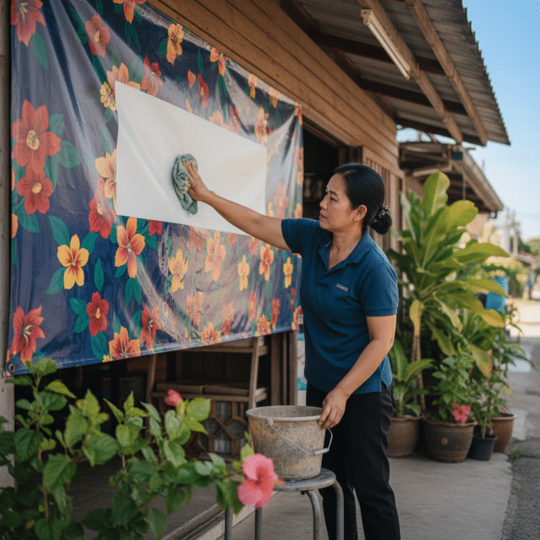 ยืดอายุ ‘ป้ายไวนิล’ ทนแดดทนฝน คู่มือดูแลฉบับร้านค้า