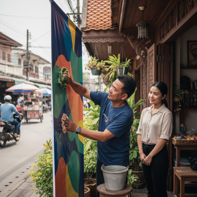 ยืดอายุ ‘ป้ายไวนิล’ ทนแดด ทนฝน ด้วย 5 วิธีดูแลสุดง่าย