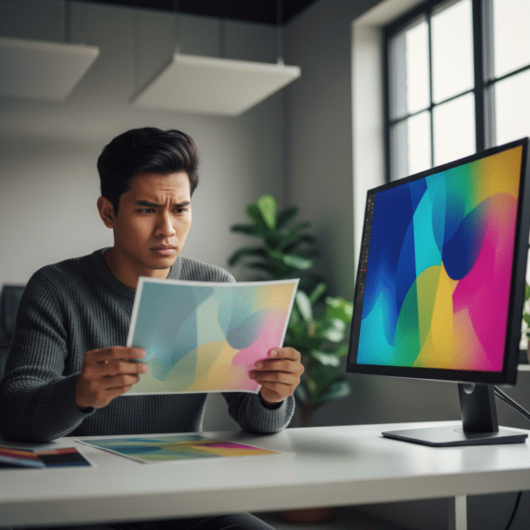 ภาพ AI พิมพ์แล้วสีเพี้ยน? รู้ทัน RGB vs CMYK ปี 2026 ให้งานตรงปก