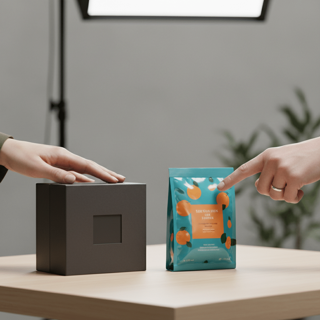 เคลือบเงาหรือด้าน? เทียบงาน 'Glossy vs Matte' เลือกยังไงให้สินค้าดูแพง ไม่สะท้อนตา - glossy-vs-matte-lamination-packaging-design