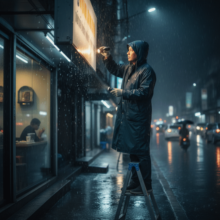 ป้ายไฟดับ = ปิดร้าน? คู่มือเช็คสภาพ ‘ป้ายกล่องไฟ’ (Lightbox) รับหน้าฝน 2026 ปลอดภัย ไม่ช็อต