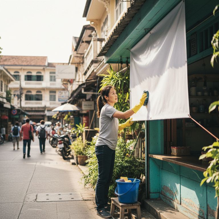 ป้ายร้านหมอง = ยอดตก? 5 วิธีดูแล “ป้ายไวนิลและกล่องไฟ” ให้สีสดเหมือนใหม่ สู้แดดเมืองไทย