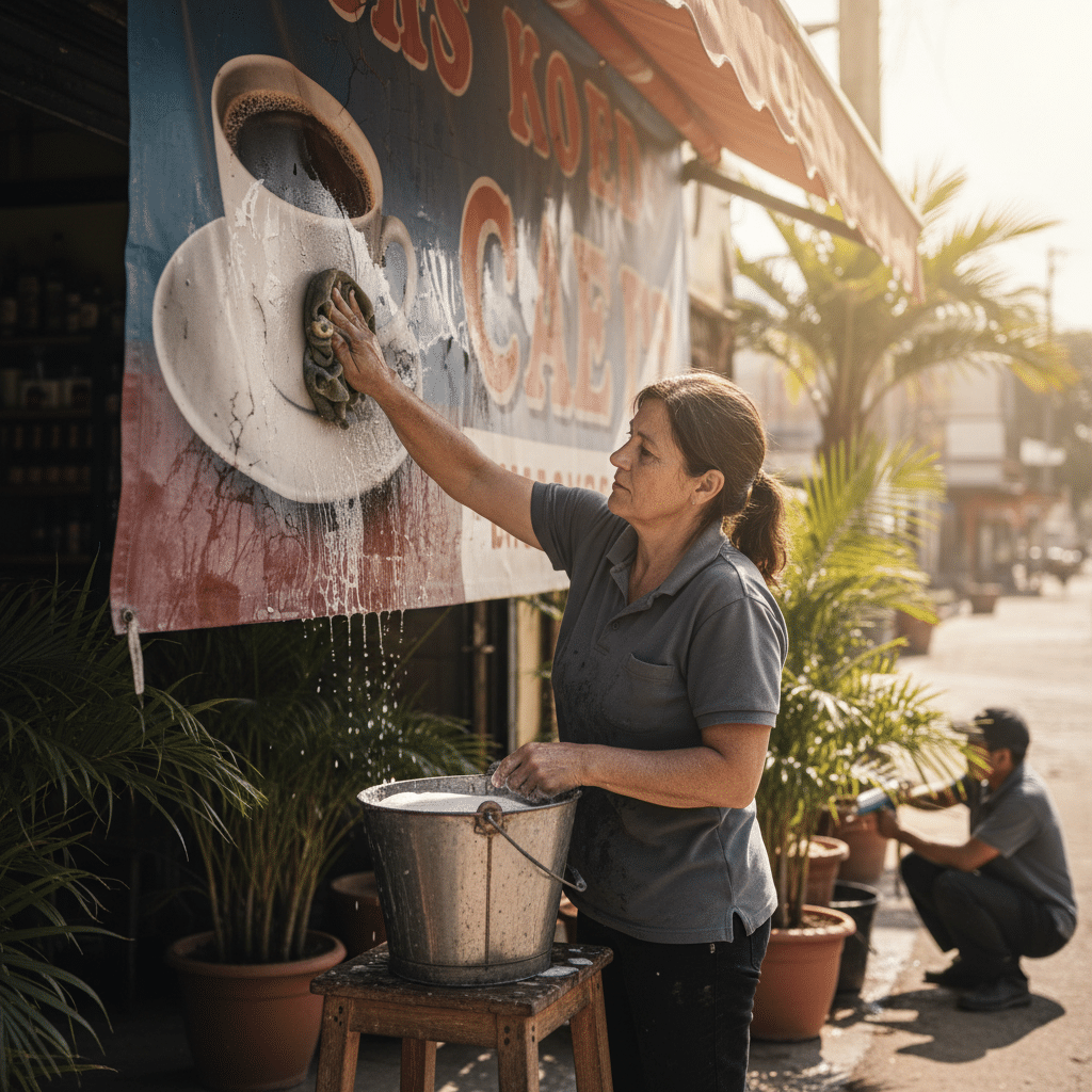 ป้ายซีดไว? 5 วิธีดูแล 'ไวนิล-สติ๊กเกอร์' ให้สีสดทนนานสู้แดด - outdoor-signage-sticker-maintenance-guide