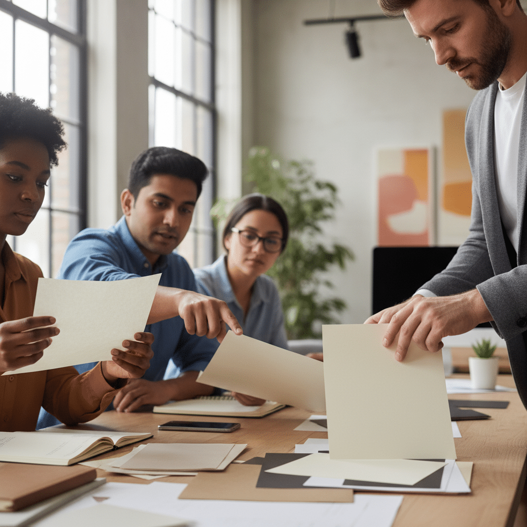 80gsm หรือ 300gsm? เจาะลึกเรื่อง 'แกรม (GSM)' เลือกความหนากระดาษยังไงให้งานดูแพงแต่ประหยัดงบ - paper-weight-gsm-guide-printing