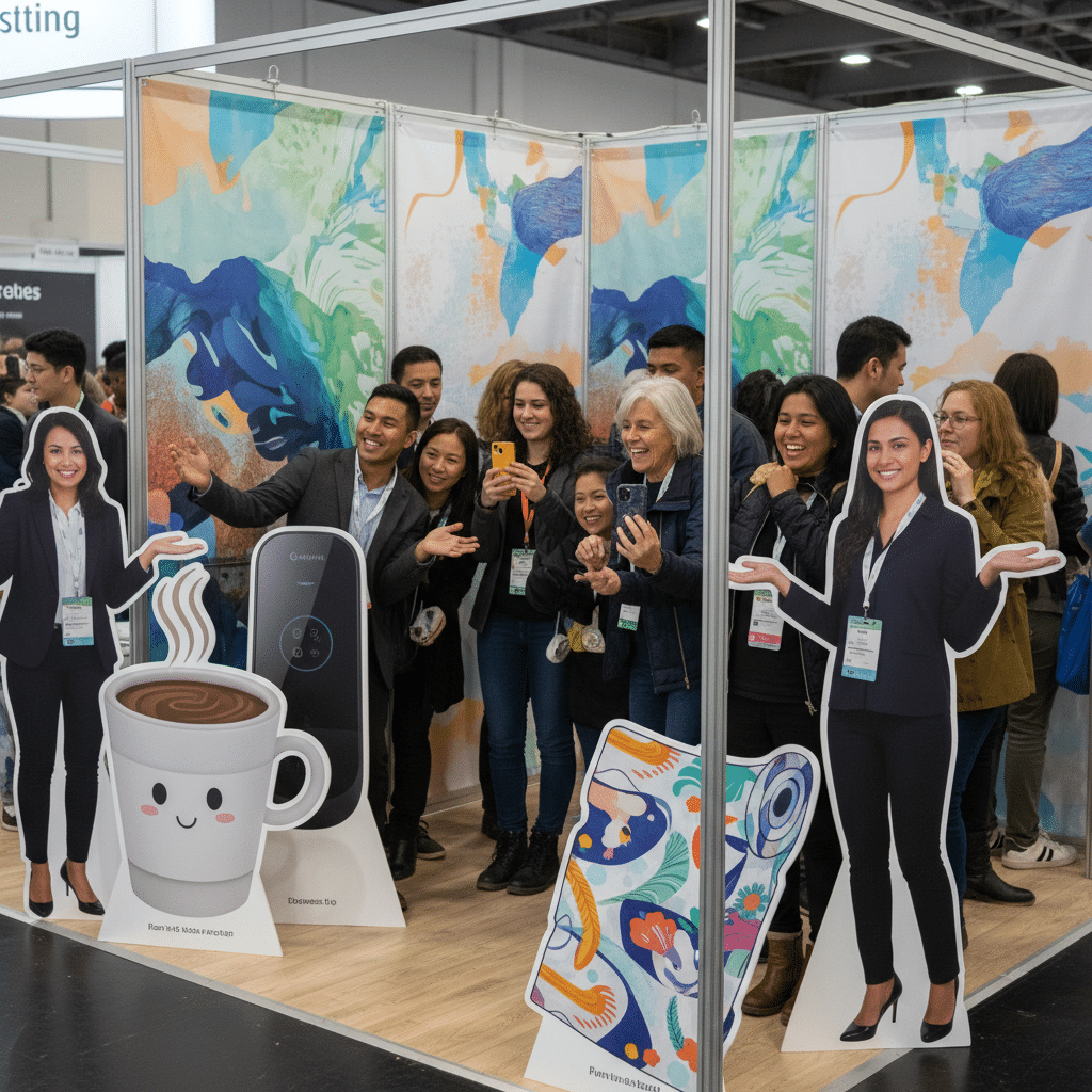 ออกบูธงบน้อยก็ปังได้! 3 ไอเดียจัด Display ด้วย 'Standee' ให้คนหยุดมอง - standee-display-booth-decoration-ideas-sme