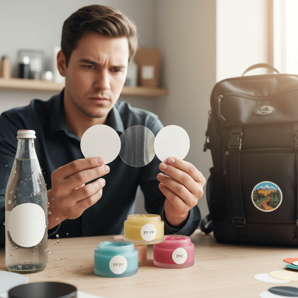 สติ๊กเกอร์กันน้ำเลือกยังไง? เทียบ 'กระดาษ vs PP vs PVC' ให้ชัด - sticker-material-comparison-paper-pp-pvc