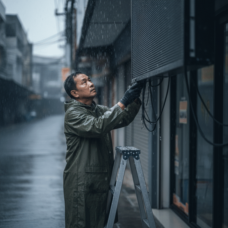 ฝนสาดหนักระวังพัง! 5 วิธีตรวจเช็ค ‘ป้ายไฟหน้าร้าน’ และ ‘ไวนิล’ ให้ปลอดภัยช่วงมรสุม