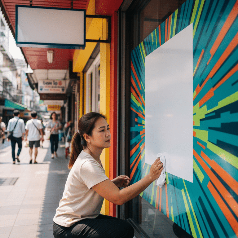 ยืดอายุสติ๊กเกอร์และป้ายหน้าร้าน สู้แดดปี 2026 ให้สีสดนาน