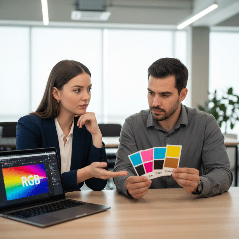 ตั้งค่าสี CMYK vs RGB ก่อนพิมพ์สติ๊กเกอร์ หมดปัญหาสีเพี้ยน