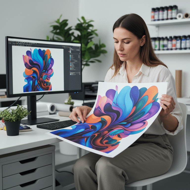 ภาพสวยแต่พิมพ์แตก? เทคนิคเตรียมไฟล์ AI (Generative Art) ส่งโรงพิมพ์ให้คมชัด ฉบับปี 2026