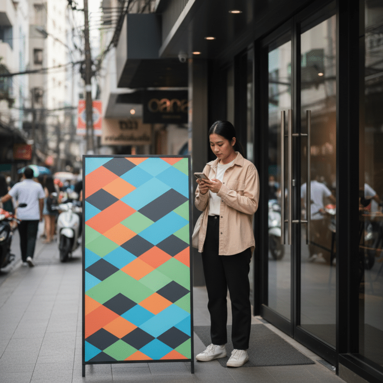 ป้ายหน้าร้าน+QR Code กลยุทธ์สิ่งพิมพ์ดูดลูกค้า O2O ปี 2026