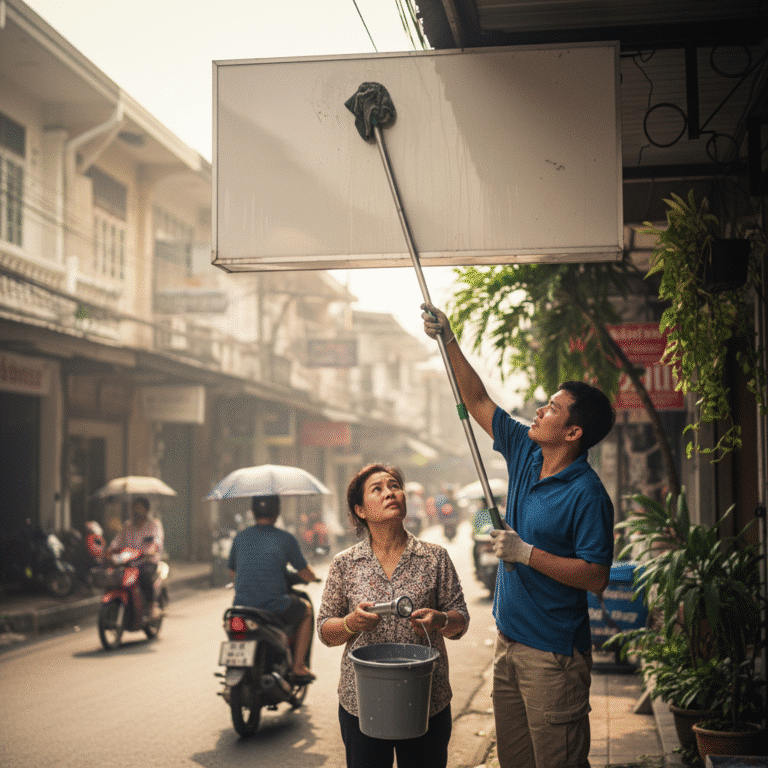 ป้ายร้านซีดไว? 4 วิธี ‘ดูแลรักษาป้าย’ สู้แดดฝนเมืองไทย ยืดอายุใช้งานปี 2026