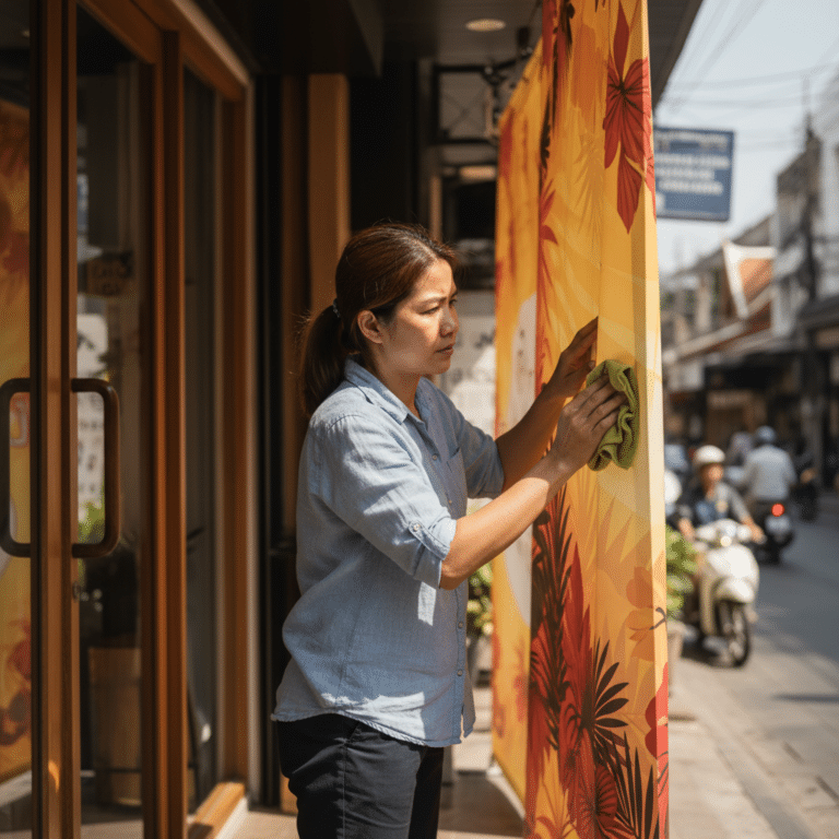 ทริคดูแลป้ายโฆษณาและไวนิล ให้สีสดทนแดดตลอดปี 2026
