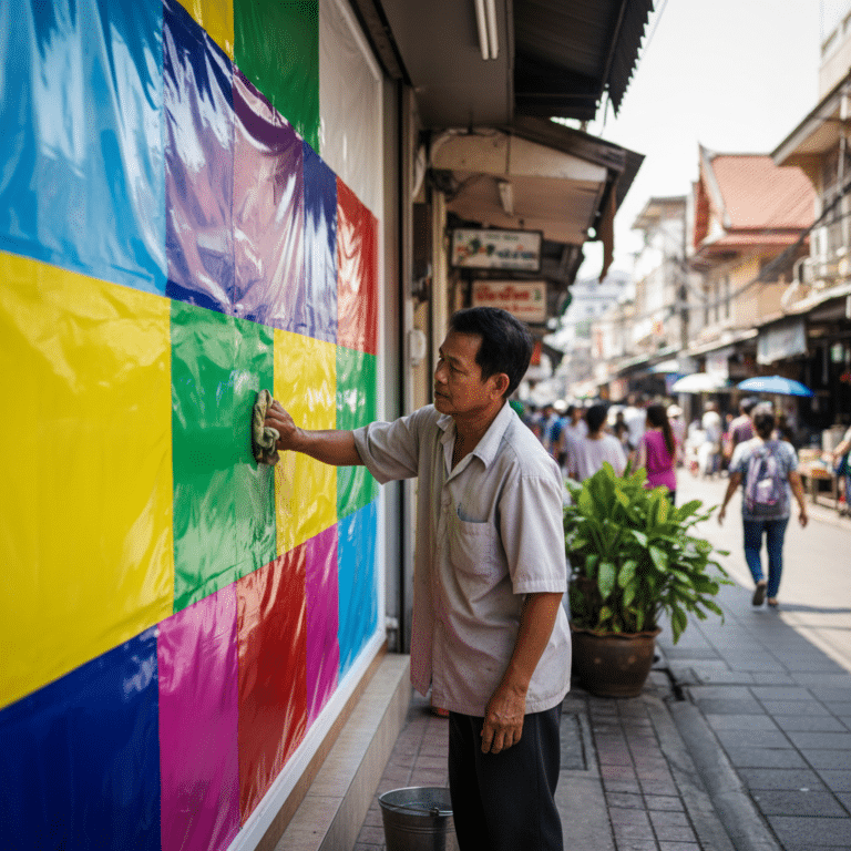 วิธีดูแลป้ายโฆษณาและสติ๊กเกอร์ให้สีสดทนแดดเมืองไทย