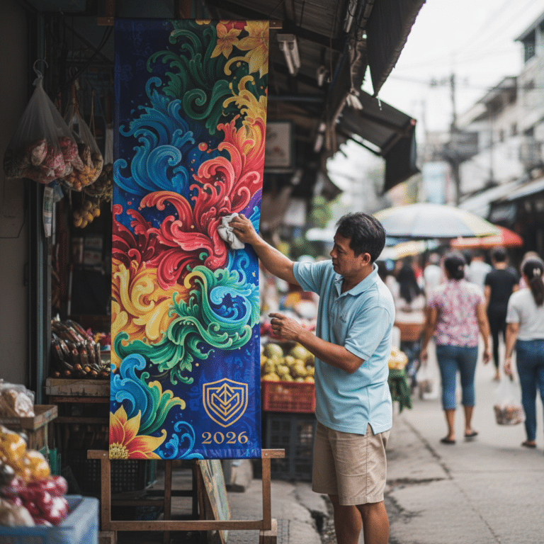 วิธียืดอายุป้ายไวนิลกลางแจ้ง ให้สีสดทนแดดทนฝนตลอดปี 2026