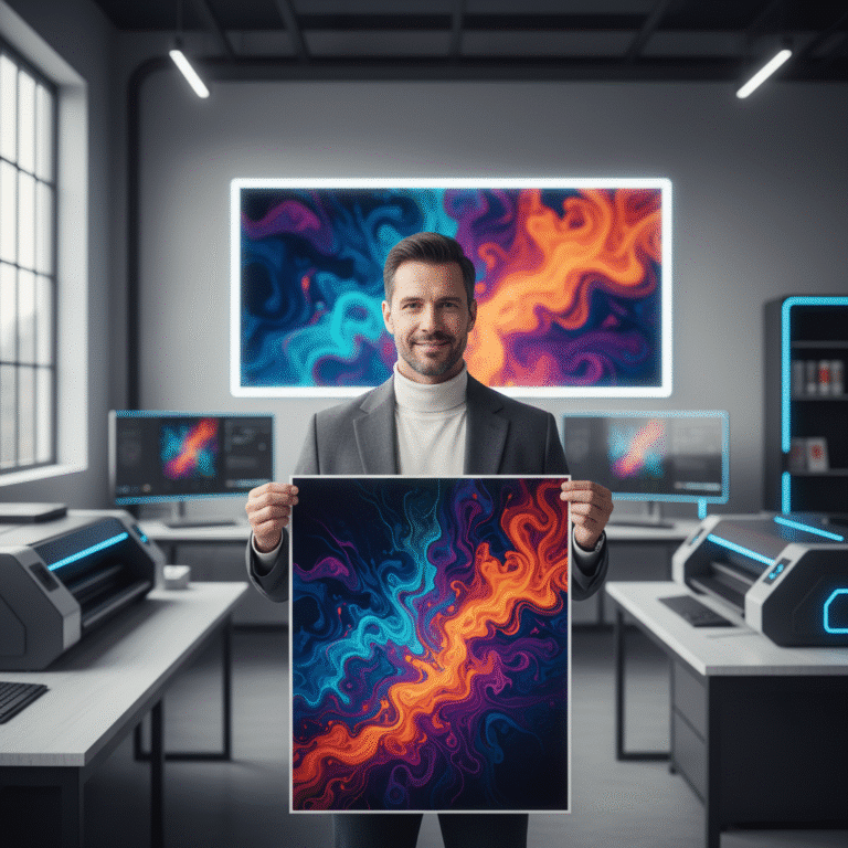 รูป AI พิมพ์แล้วเบลอ? 3 วิธีขยายภาพให้คมชัด 300 DPI ฉบับปี 2026