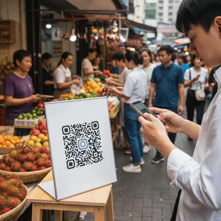 ป้ายติด QR Code กลยุทธ์การตลาดเชื่อม O2O ดันยอดขายร้าน