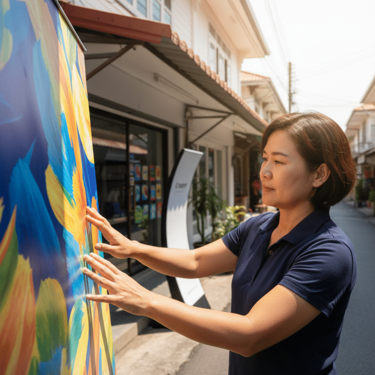รับมือหน้าร้อน 2026! ทริคดูแลป้ายไวนิลหน้าร้านให้สีสดทนทาน