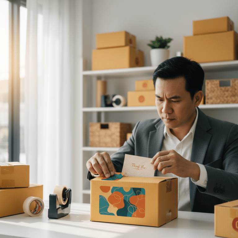 เทคนิคทำสติ๊กเกอร์ติดกล่องพัสดุ สร้าง Unboxing Experience