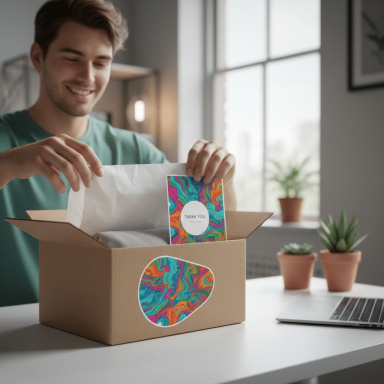ออกแบบสติ๊กเกอร์และนามบัตร สร้าง Unboxing Experience 2026