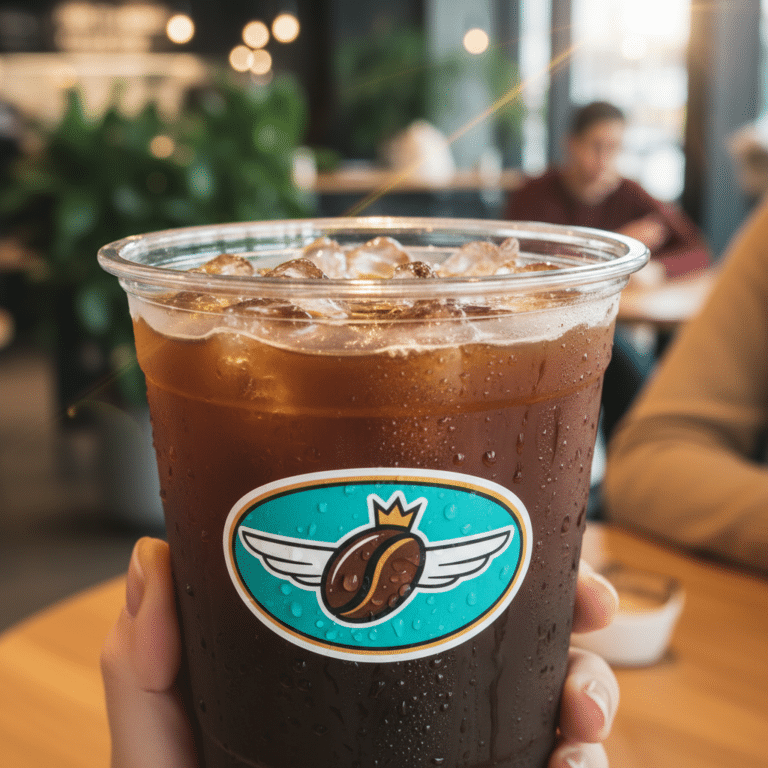 สติ๊กเกอร์ติดแก้วกาแฟ แช่น้ำไม่หลุด! ไอเทมลับร้านคาเฟ่