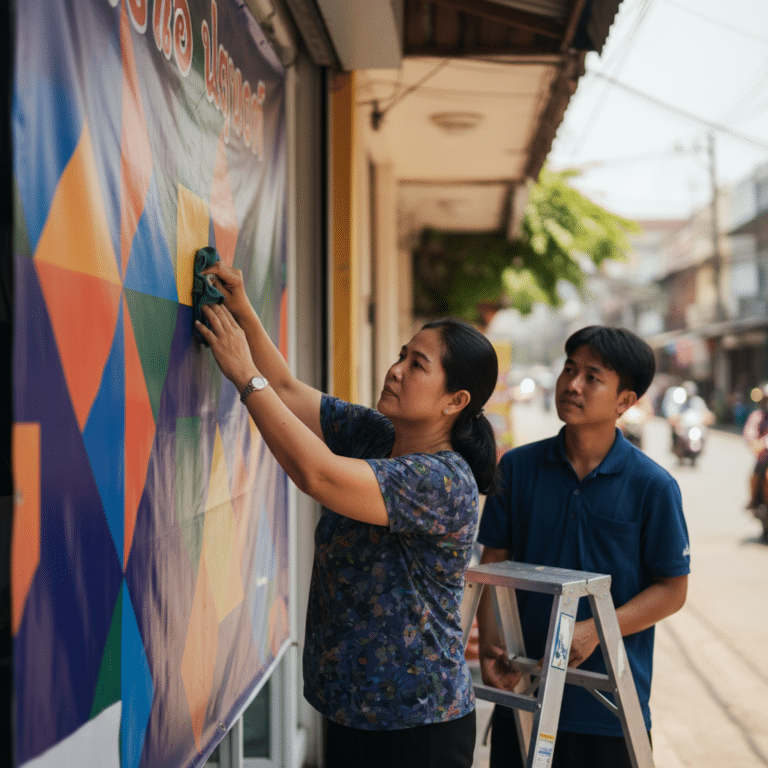 วิธีดูแลป้ายไวนิลกลางแจ้ง รับมือแดดหน้าร้อนปี 2026