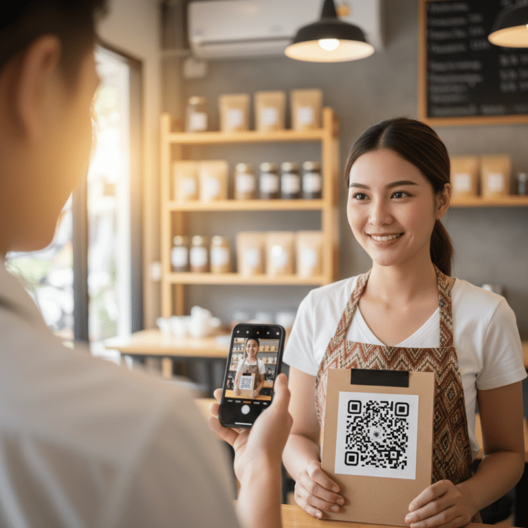 เพิ่มยอดขายด้วยสติ๊กเกอร์ QR Code เชื่อม O2O ให้ปัง!