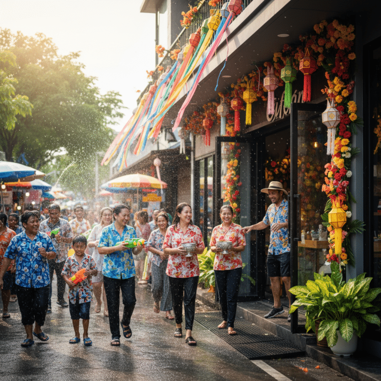 สงกรานต์ 2026: ทริคใช้ป้ายหน้าร้านและสแตนดี้เรียกลูกค้า