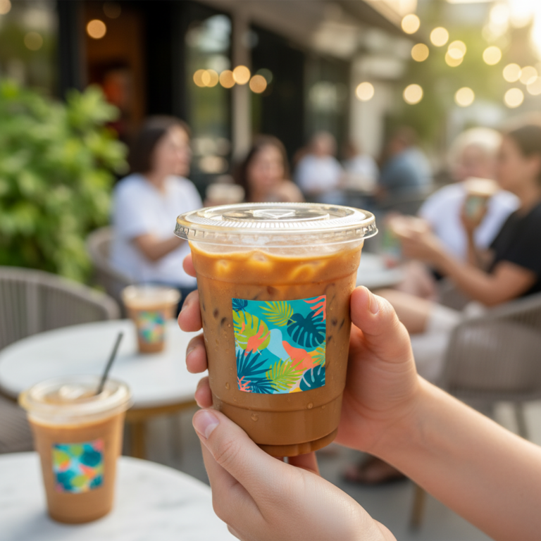 สติ๊กเกอร์ติดแก้วกาแฟรับซัมเมอร์! ทริคอัปยอดขาย SME