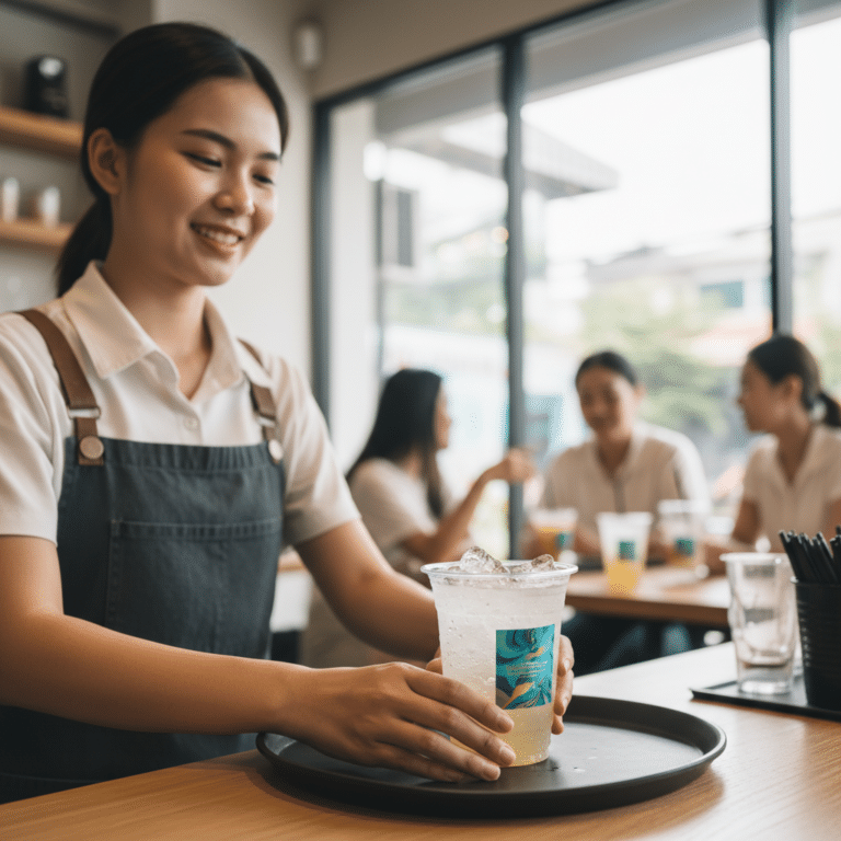 สติ๊กเกอร์กันน้ำ 100% ไอเทมช่วยร้านคาเฟ่รับซัมเมอร์ 2026