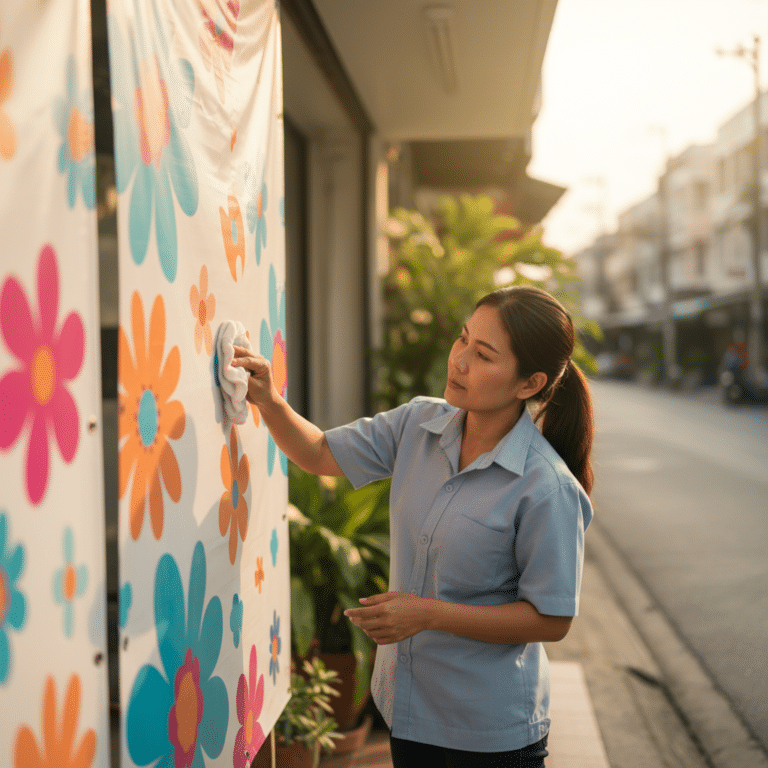 เคล็ดลับดูแลป้ายไวนิลและสติ๊กเกอร์ ให้สีสดทนนานสู้แดด