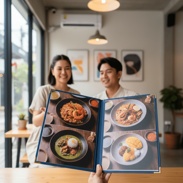 จิตวิทยาออกแบบเมนูอาหาร พิมพ์สีสดคมชัด ช่วยร้านอัปยอดขาย